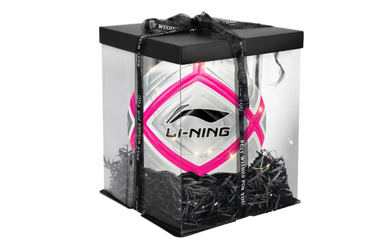 Li Ning Size 5 Soccer PU Seamless Thermal bonding Unisex Gray Pink