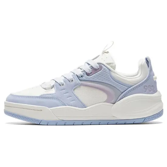 Anta 982EVO Anti Slip Wear Resistant Low Top Skateboard Shoes Women's White Blue