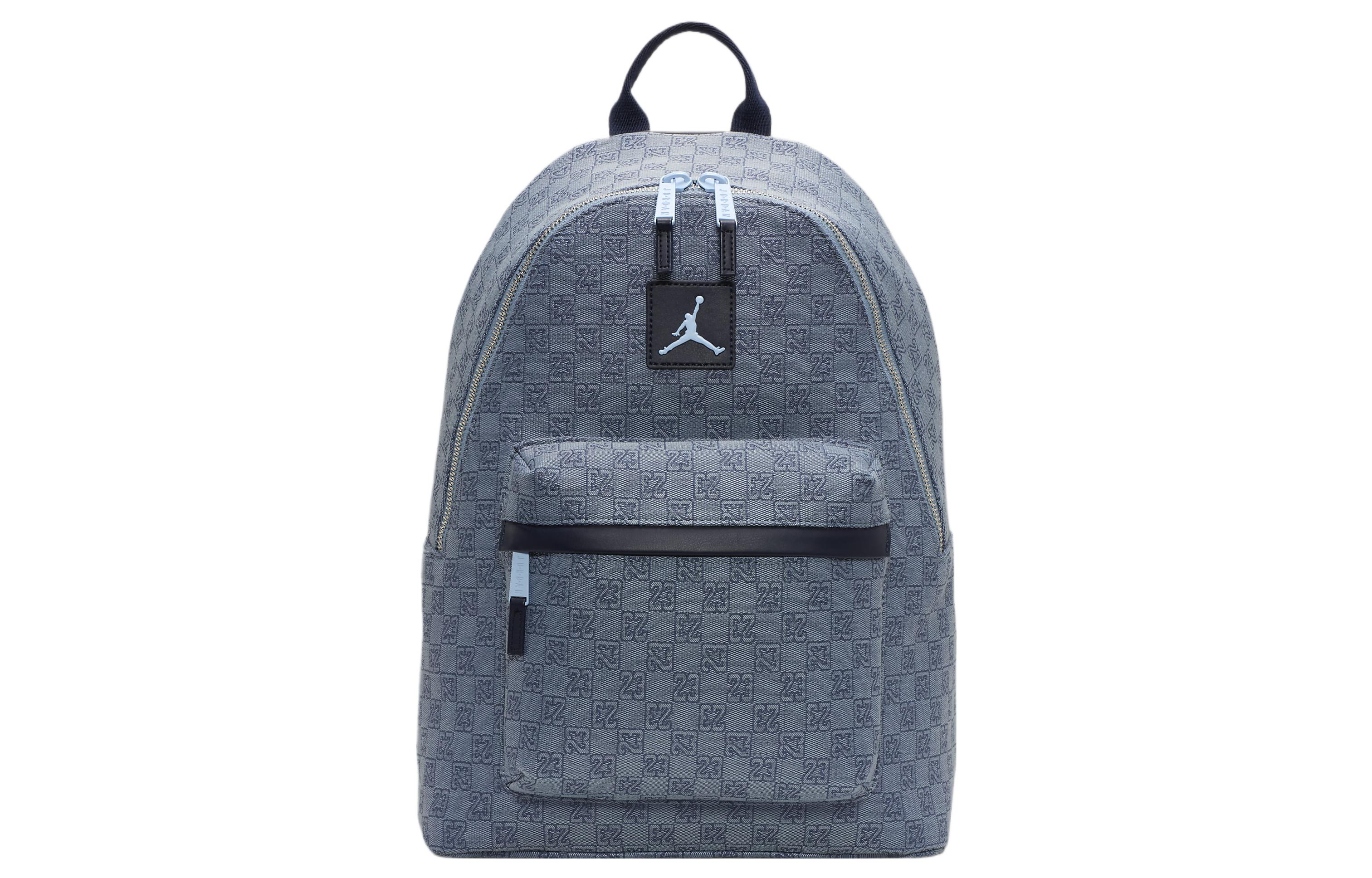 Jordan Zip Closure Polyester Backpack Regular Unisex Blue