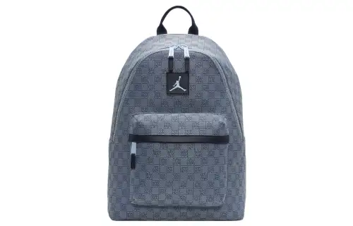 Jordan Zip Closure Polyester Backpack Regular Unisex Blue