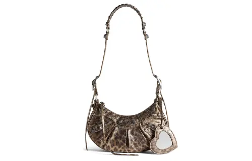 Balenciaga Le Cagole Leopard Print Xs Shoulder Bag