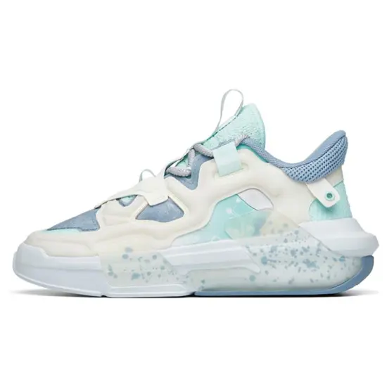 ANTA Bastard Casual Shoes Women's Low-Top White/Green Blue