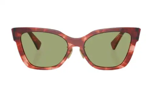 MIU MIU Plastic Irregular Shape Sunglasses Women's Brown