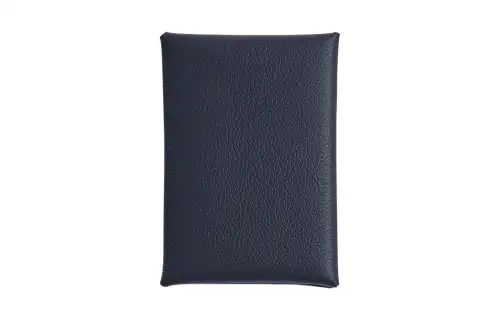 HERMES CalviCalvi Duo Evercolor Calfskin Wallet, Card Holder Women's 2Z Bleu Nuit Midnight Blue