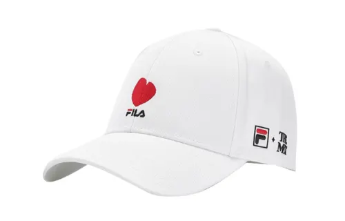 FILA Cotton Baseball Caps Unisex White