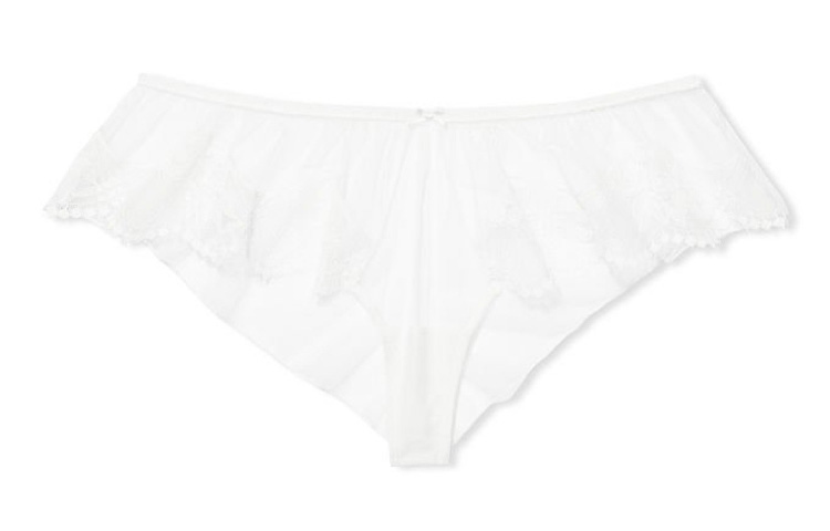 Женские трусы Victoria's Secret с кружевом (кокосовый белый)