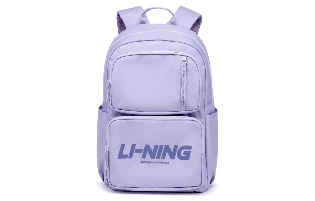Li Ning Sports Life Collection Polyester Backpack Regular Unisex Naughty Purple