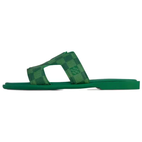 LOUIS VUITTON Oasis Slide Slippers Men Green