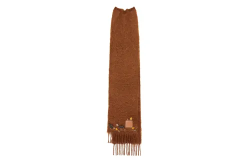 LOEWE Knit Scarves Unisex Brown