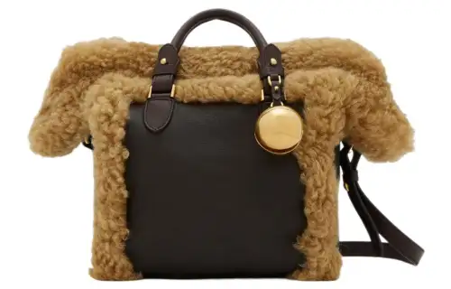 Burberry Lambskin Tote Bag, Shopping Bag, Shoulder Bag, Crossbody Bag, Handbag Small Women's Moss Green