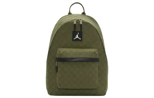 Jordan Zip Closure Polyester Backpack Regular Unisex Light Olive