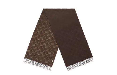 GUCCI Gg Jacquard Fringed Scarf