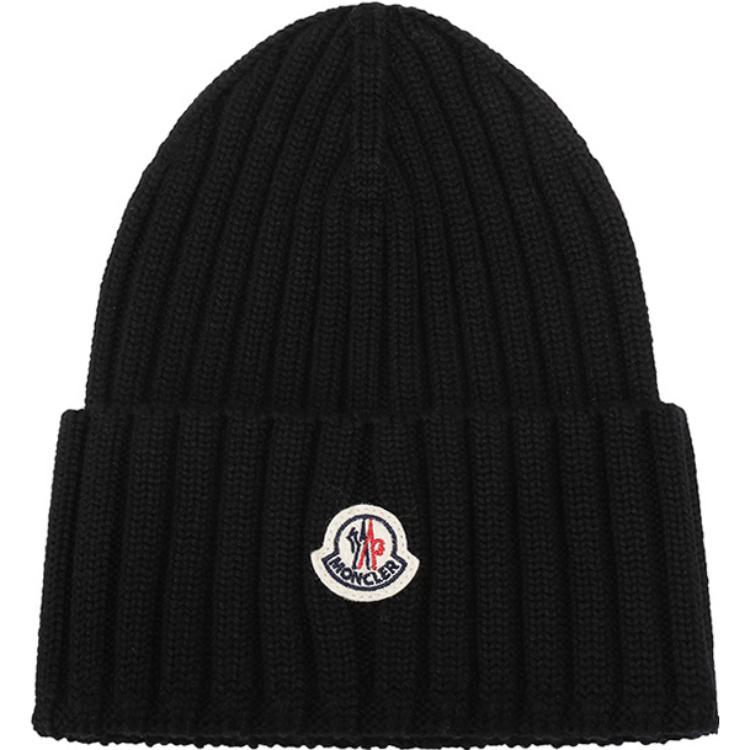 Шапка Moncler бини (черная) — фото 4