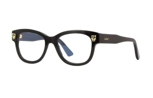 Cartier Panther-plaque rectangle-frame glasses