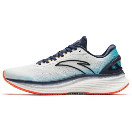 ANTA Running Shoes Men Low-Top Papyrus White/Lake Blue/New Ink Blue