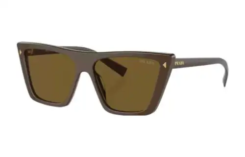PRADA Irregular Shape Sunglasses Women's Brown