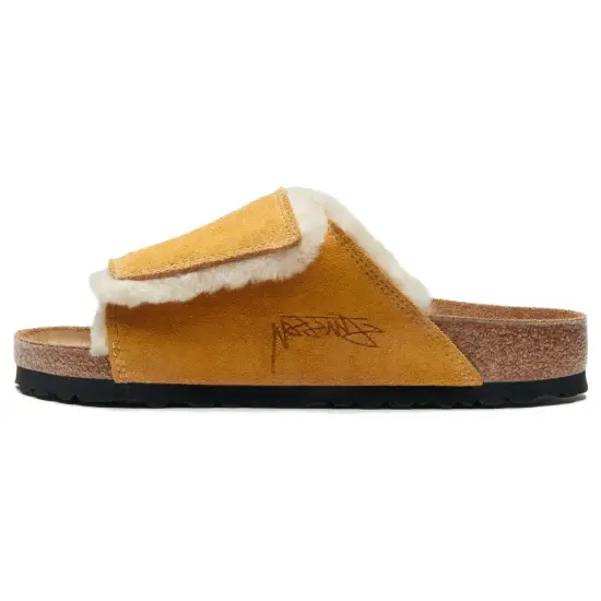 Birkenstock Solana Shearling Slide Stussy Caramel