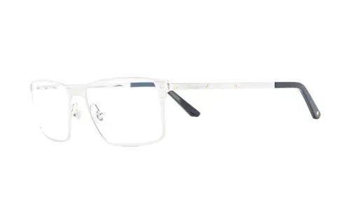CARTIER Metal Acetate Irregular Shape Eyeglass Frames Men's Silver