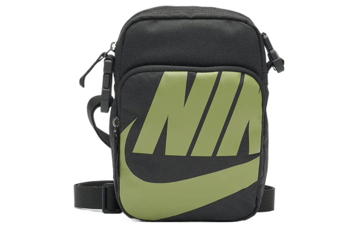 Nike Heritage Polyester Shoulder Bag, Crossbody Bag Small Unisex Green
