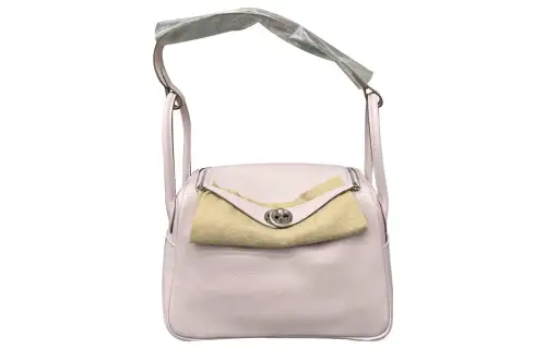 HERMES Lindy Evercolor Calfskin Handbag Regular 26 Women's 09 MAUVE PALE Dream Purple
