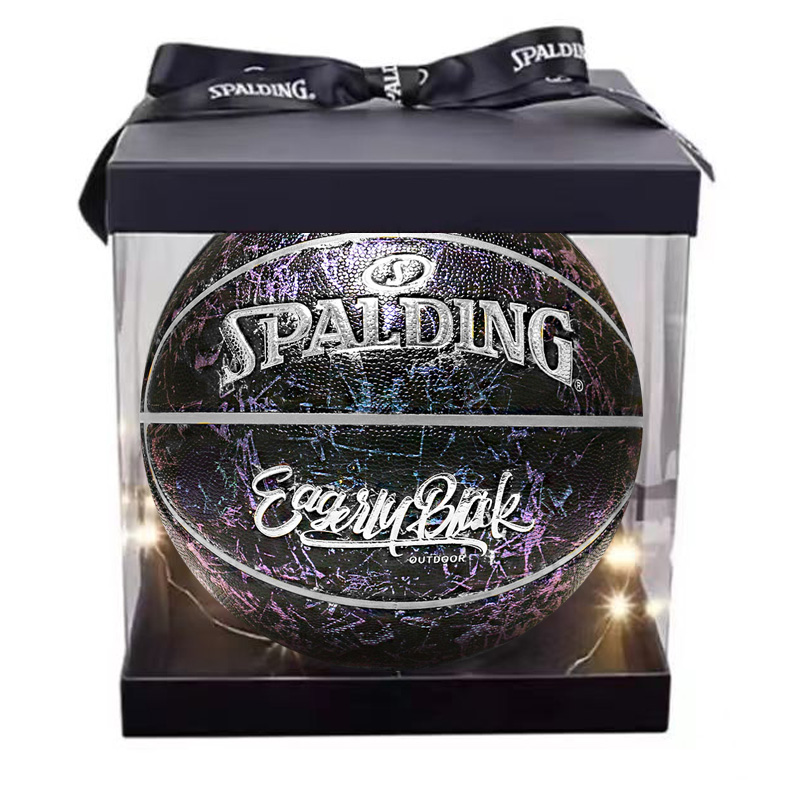SPALDING Pu Basketball Black Purple Size 7 Competition Unisex