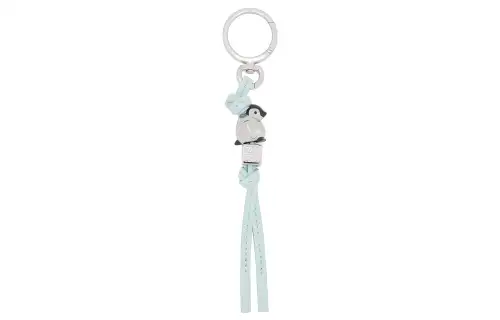 LOEWE Penguin Cow Leather And Brass Charms Unisex Glacier Blue/palladium Gold