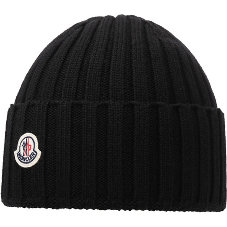Шапка Moncler бини (черная) — фото 2