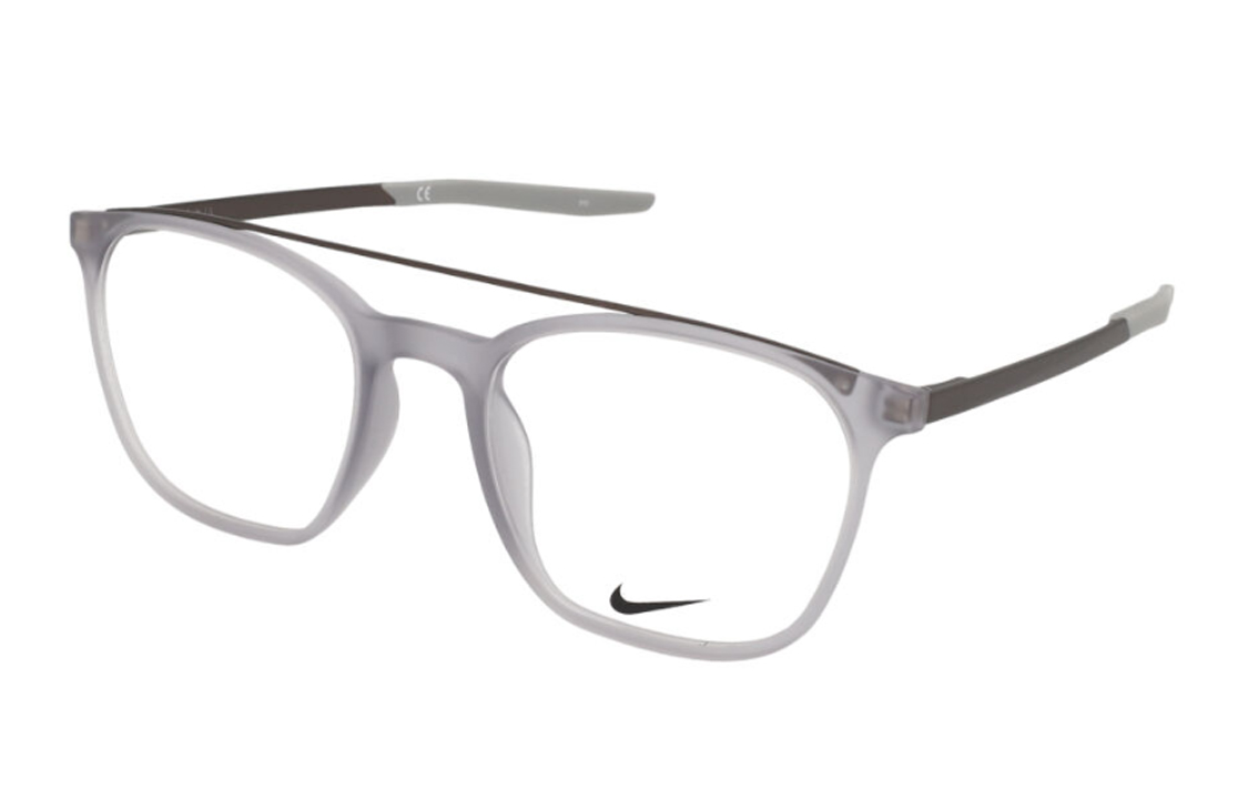 Nike Plastic Irregular Shape Eyeglass Frames Unisex Gray