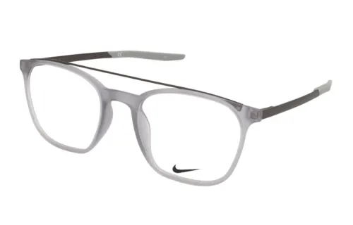 Nike Plastic Irregular Shape Eyeglass Frames Unisex Gray