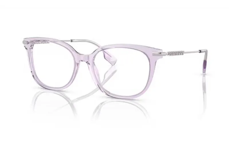 Burberry Acetate Butterfly Eyeglass Frames Men's Purple