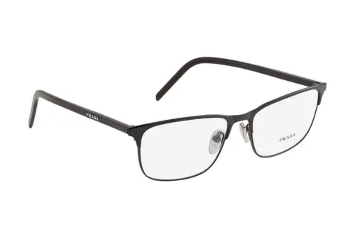 PRADA Metal Rectangular Eyeglass Frames Men's Black