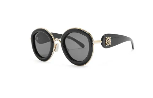 LOEWE Daisy Acetate Round Sunglasses Women's Black