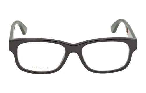 GUCCI Plastic Rectangular Eyeglass Frames Men's Black