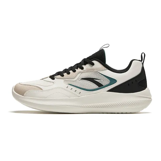 Anta Durable Breathable Low-Top Running Shoes Men's Beige Black