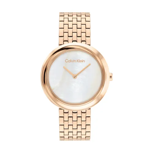 CK/Calvin Klein Wrist Watches Quartz Movement Steel Strap White Dial Women's Watch 25200322