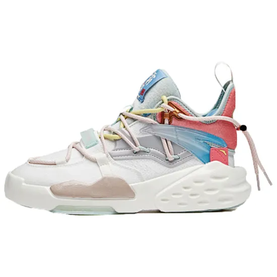Anta Bastard Forbidden City Collection Mid-Top Casual Shoes Women's Blue Pink