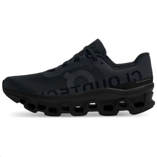 On Cloudmonster Cushioning Wear Resistant Low Top Casual Running Shoes Men's Black