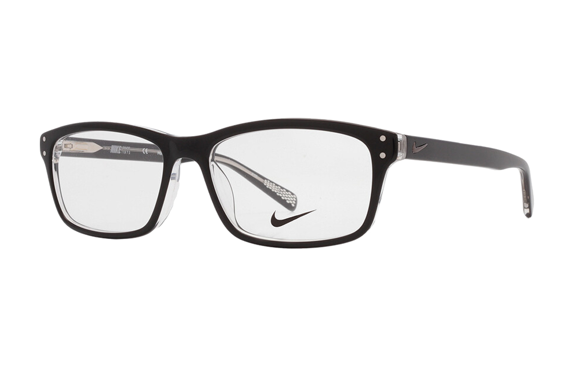 Nike Acetate Irregular Shape Eyeglass Frames Men's Black