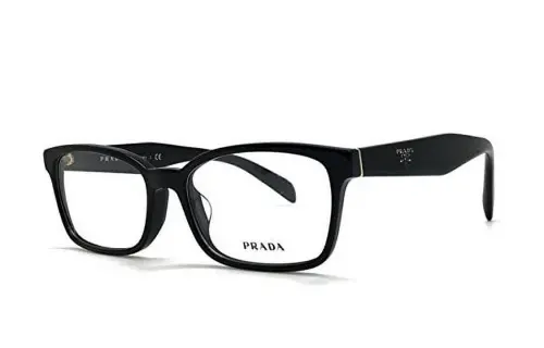 PRADA Irregular Shape Eyeglass Frames Unisex Black