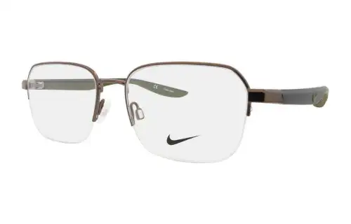 Nike Metal Rectangular Eyeglass Frames Men's Black