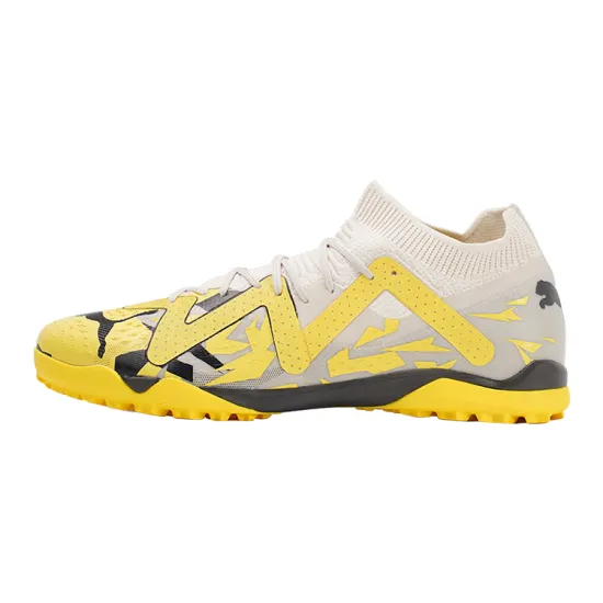 PUMA Future TF Rubber Broken Studs Anti-Slip Wear-Resistant Soccer Shoes Men's Bright Yellow