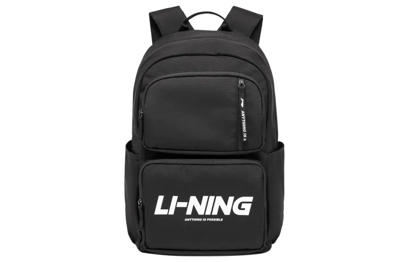 Li Ning Sports Life Collection Polyester Backpack Unisex Black