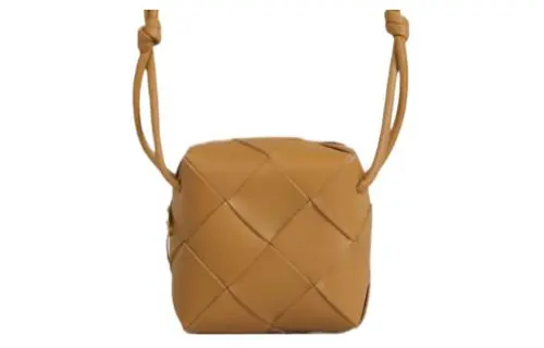 Bottega Veneta CASSETTE Sheepskin Camera Bag, Shoulder Bag, Crossbody Bag Mini Women's Brown