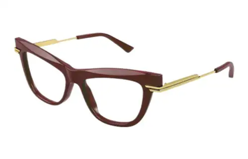 Bottega Veneta Acetate Irregular Shape Sunglasses Men's Russet