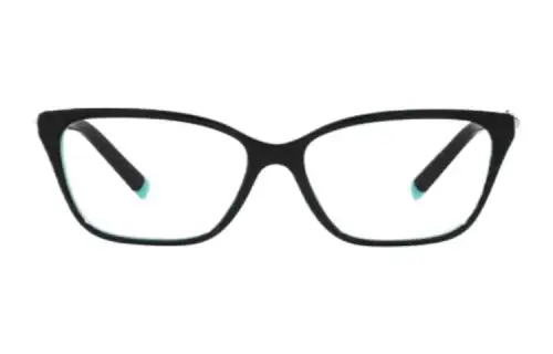 TIFFANY & CO. Plastic Square Eyeglass Frames Women's Black