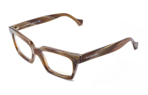Balenciaga Plastic Rectangular Eyeglass Frames Women's Brown
