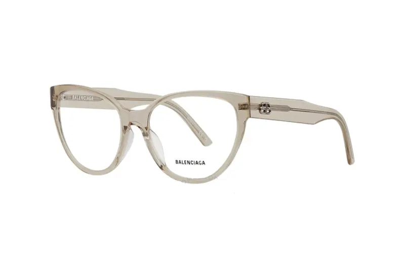 Balenciaga Plastic Irregular Shape Eyeglass Frames Women's Gray