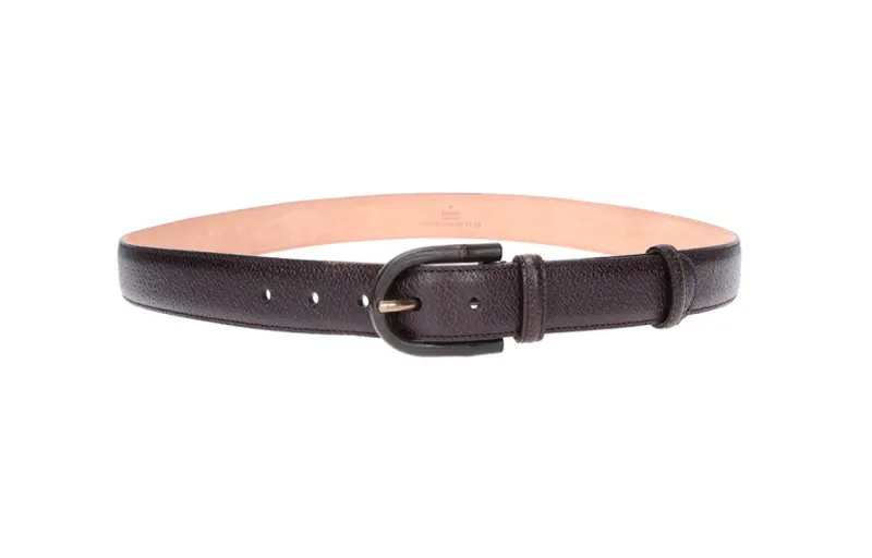 GUCCI Cow Leather Belts Men's Burgundy Width 3cm