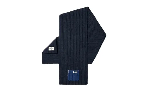 UNIQLO Knit Scarves Unisex Navy Blue