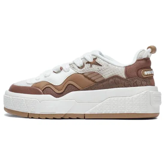 LiNing 001 UNBLOCK UNBLOCK Low-Top Skateboard Shoes Women's White Brown